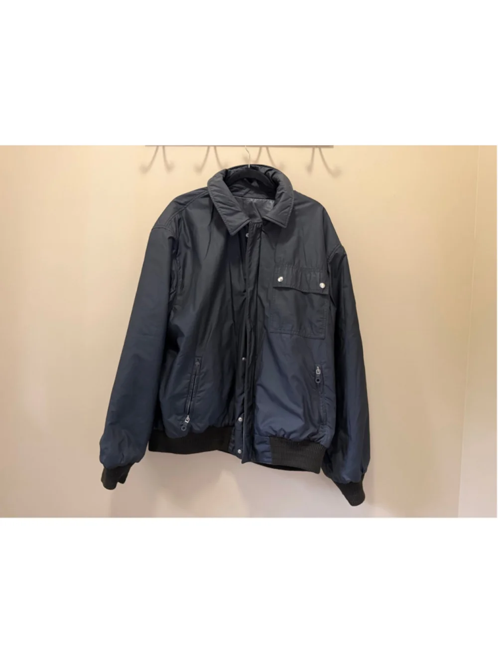 Scuola del Cuoio Firenze Reversible Nappa Leather Bomber Jacket Black EU 58